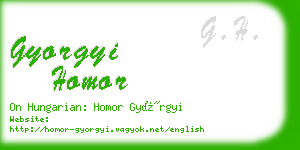 gyorgyi homor business card